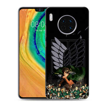 Силиконовый чехол на Huawei Mate 30 с принтом Атака титанов