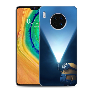 Силиконовый чехол на Huawei Mate 30 с принтом Миньоны
