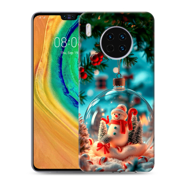 Силиконовый чехол на Huawei Mate 30 с принтом Новый год