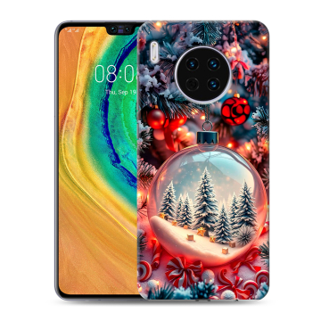 Силиконовый чехол на Huawei Mate 30 с принтом Новый год