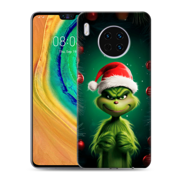 Силиконовый чехол на Huawei Mate 30 с принтом Гринч Новый год Рождество