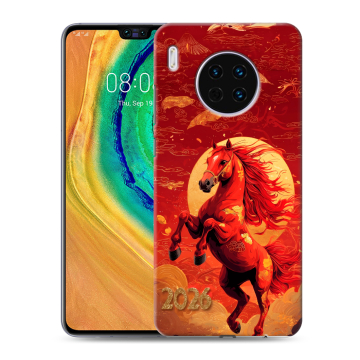 Силиконовый чехол на Huawei Mate 30 с принтом Новый год