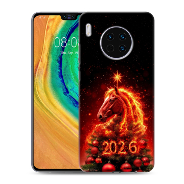 Силиконовый чехол на Huawei Mate 30 с принтом Новый год