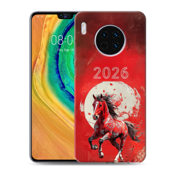 Силиконовый чехол на Huawei Mate 30 с принтом Новый год