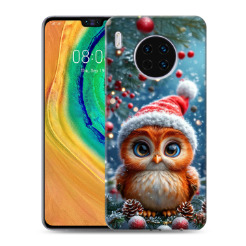 Силиконовый чехол на Huawei Mate 30 с принтом Новый год