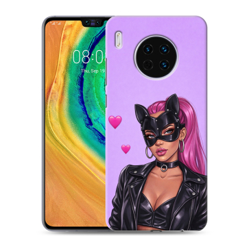 Силиконовый чехол на Huawei Mate 30 с принтом женский