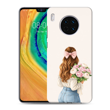 Силиконовый чехол на Huawei Mate 30 с принтом женский