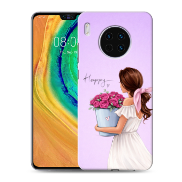 Силиконовый чехол на Huawei Mate 30 с принтом женский