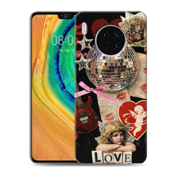 Силиконовый чехол на Huawei Mate 30 с принтом для девочек