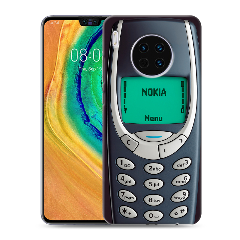 Пластиковый чехол на Huawei Mate 30 с принтом Старый телефон Пластиковый чехол на Huawei Mate 30 с принтом Старый телефон
