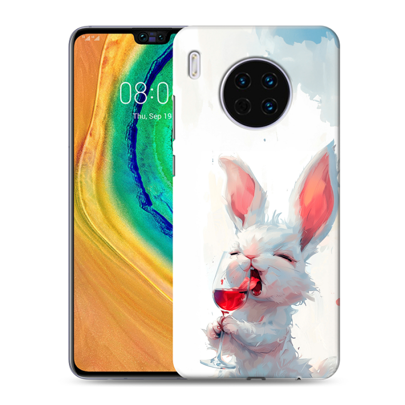 Пластиковый чехол на Huawei Mate 30 с принтом кролик зайчик Пластиковый чехол на Huawei Mate 30 с принтом кролик зайчик