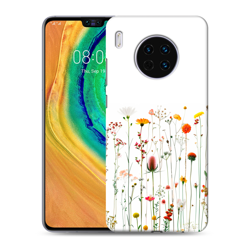 Силиконовый чехол на Huawei Mate 30 с принтом цветы Силиконовый чехол на Huawei Mate 30 с принтом цветы