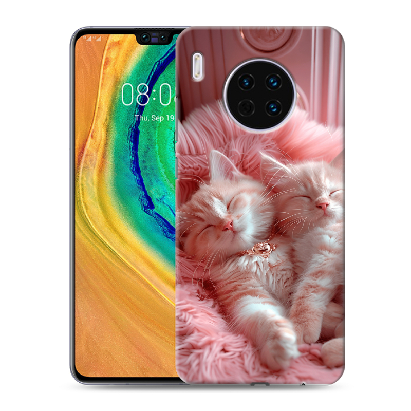 Силиконовый чехол на Huawei Mate 30 с принтом котята котики Силиконовый чехол на Huawei Mate 30 с принтом котята котики