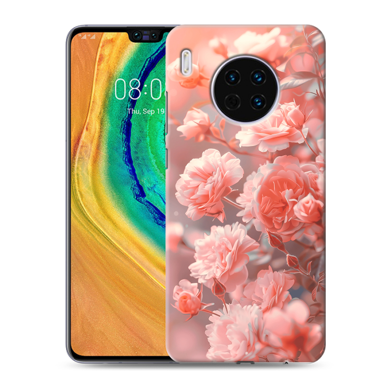 Силиконовый чехол на Huawei Mate 30 с принтом Розы цветы Силиконовый чехол на Huawei Mate 30 с принтом Розы цветы