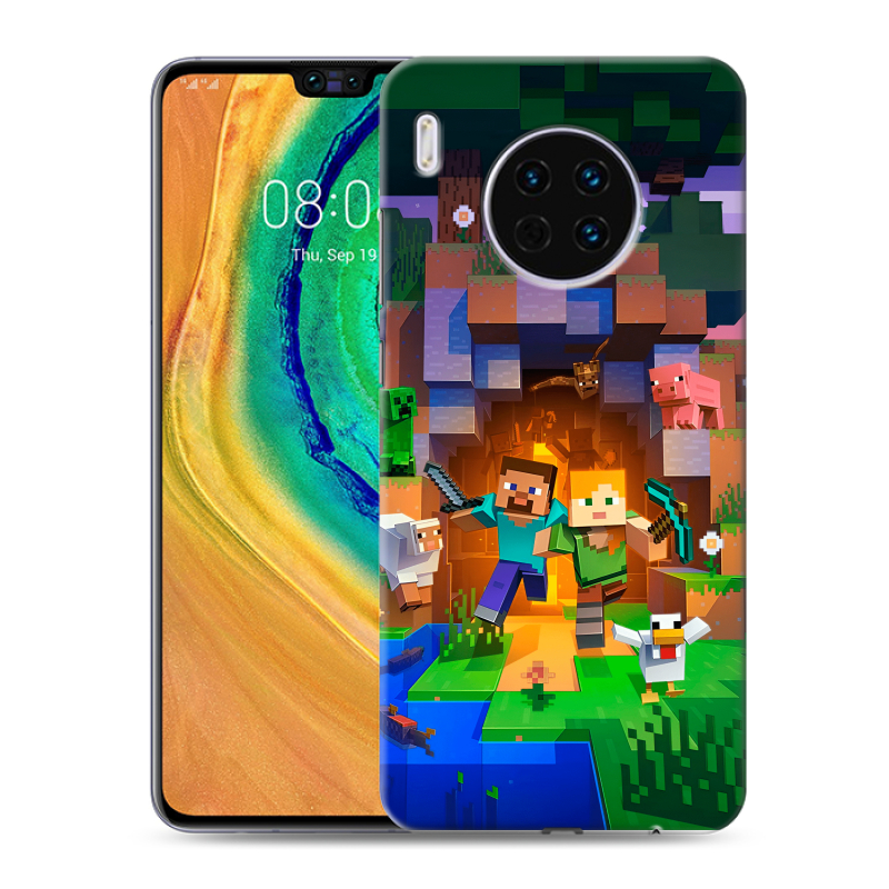 Силиконовый чехол на Huawei Mate 30 с принтом Майнкрафт Minecraft Силиконовый чехол на Huawei Mate 30 с принтом Майнкрафт Minecraft