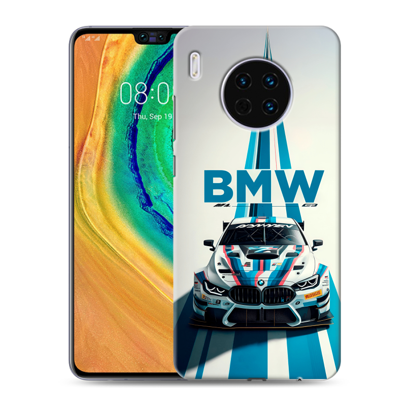 Силиконовый чехол на Huawei Mate 30 с принтом БМВ BMW Силиконовый чехол на Huawei Mate 30 с принтом БМВ BMW