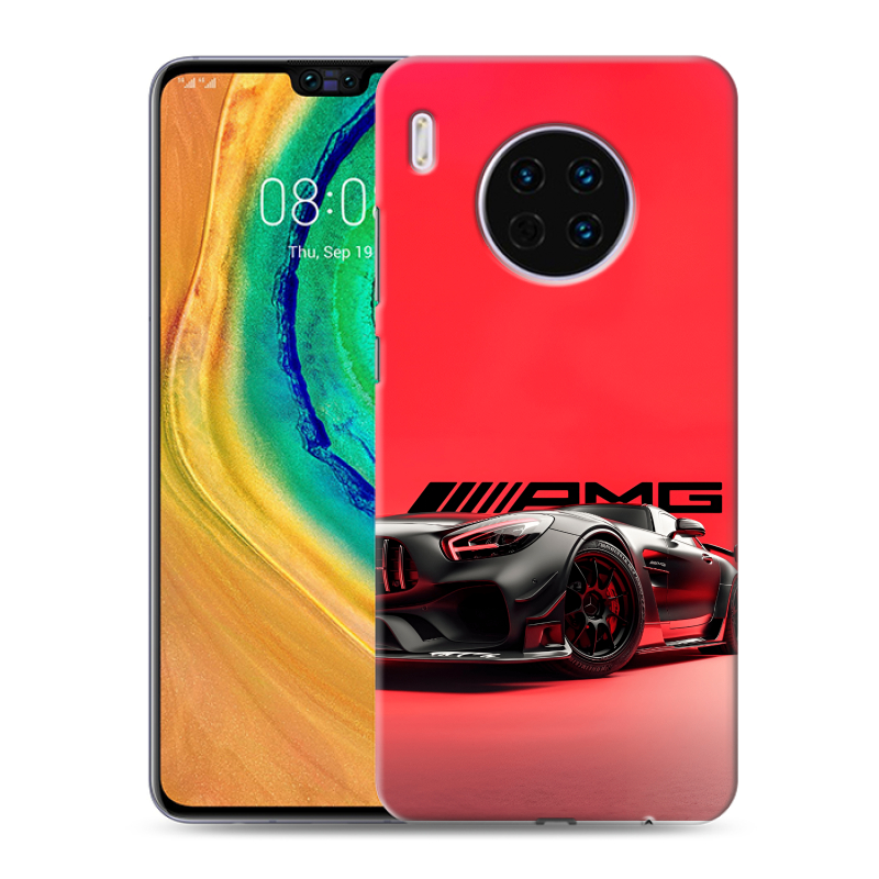 Силиконовый чехол на Huawei Mate 30 с принтом Мерседес Mercedes AMG Силиконовый чехол на Huawei Mate 30 с принтом Мерседес Mercedes AMG