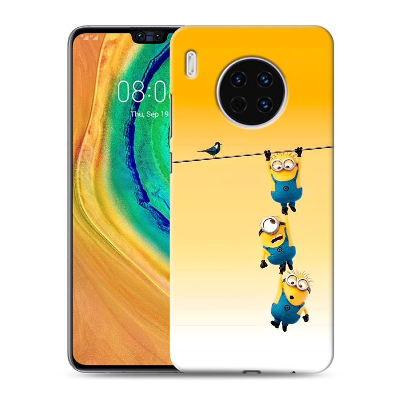 Силиконовый чехол на Huawei Mate 30 с принтом Миньоны Силиконовый чехол на Huawei Mate 30 с принтом Миньоны