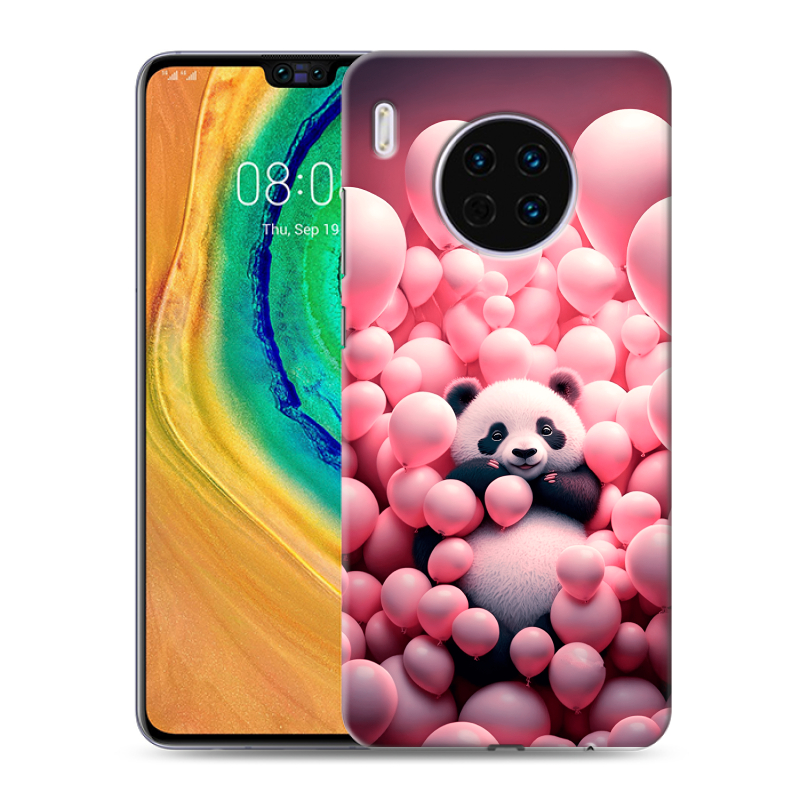 Пластиковый чехол на Huawei Mate 30 с принтом Панда Пластиковый чехол на Huawei Mate 30 с принтом Панда