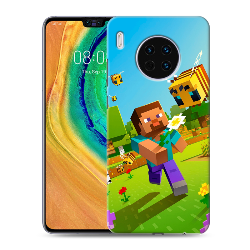 Пластиковый чехол на Huawei Mate 30 с принтом Майнкрафт Minecraft Пластиковый чехол на Huawei Mate 30 с принтом Майнкрафт Minecraft