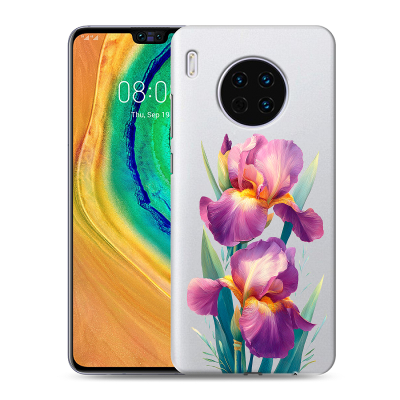 Пластиковый чехол на Huawei Mate 30 с принтом Цветы орхидеи Пластиковый чехол на Huawei Mate 30 с принтом Цветы орхидеи