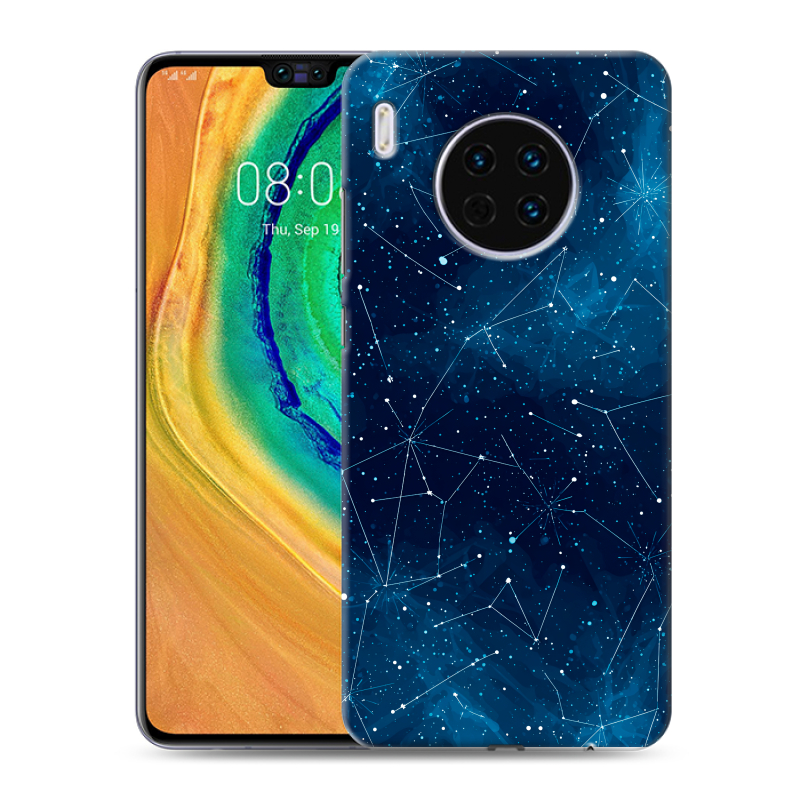 Силиконовый чехол на Huawei Mate 30 с принтом Космос звезды Силиконовый чехол на Huawei Mate 30 с принтом Космос звезды