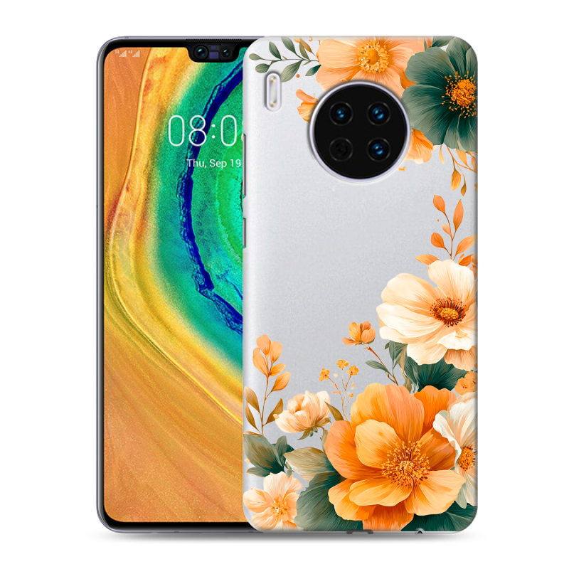 Силиконовый чехол на Huawei Mate 30 с принтом Цветы принт Силиконовый чехол на Huawei Mate 30 с принтом Цветы принт