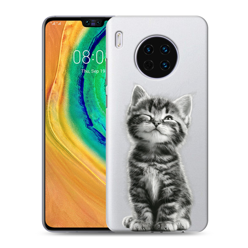 Пластиковый чехол на Huawei Mate 30 с принтом Котенок Пластиковый чехол на Huawei Mate 30 с принтом Котенок