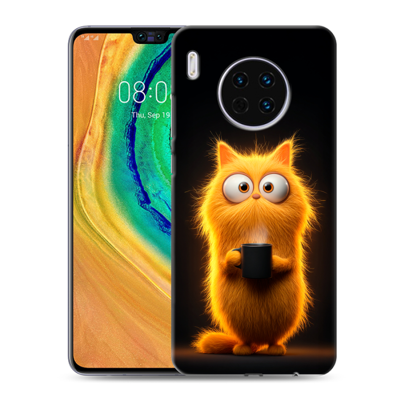 Пластиковый чехол на Huawei Mate 30 с принтом Смешной кот Пластиковый чехол на Huawei Mate 30 с принтом Смешной кот