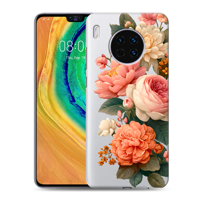 Пластиковый чехол на Huawei Mate 30 с принтом цветы Пластиковый чехол на Huawei Mate 30 с принтом цветы