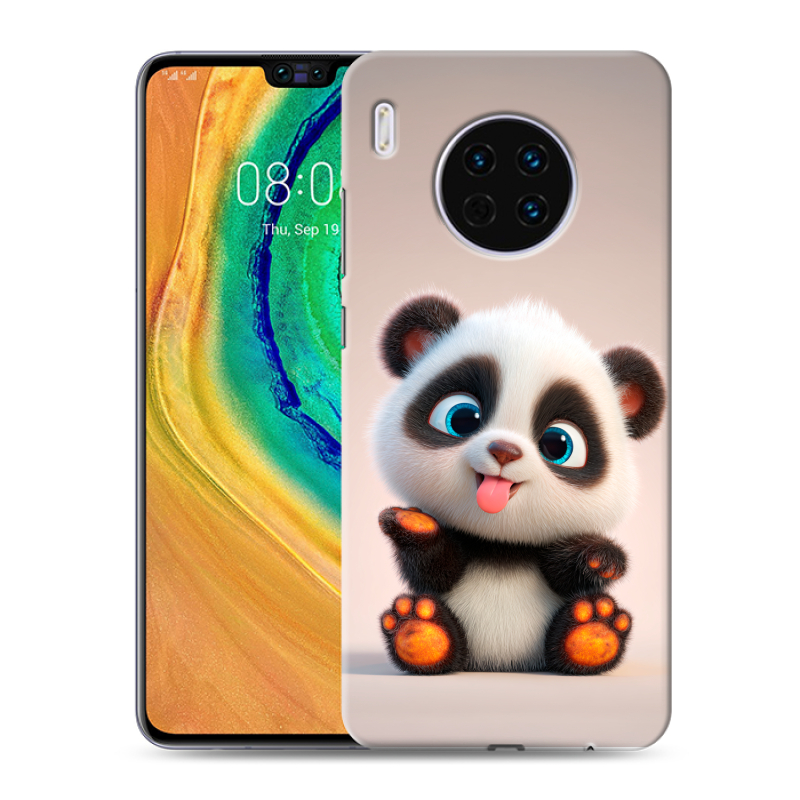Силиконовый чехол на Huawei Mate 30 с принтом милая панда Силиконовый чехол на Huawei Mate 30 с принтом милая панда