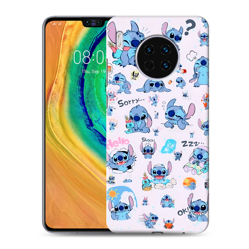 Пластиковый чехол на Huawei Mate 30 с принтом Лило и Стич Пластиковый чехол на Huawei Mate 30 с принтом Лило и Стич