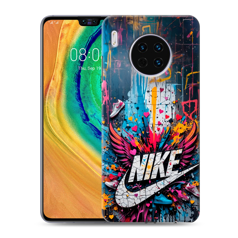 Пластиковый чехол на Huawei Mate 30 с принтом Nike Найк Пластиковый чехол на Huawei Mate 30 с принтом Nike Найк