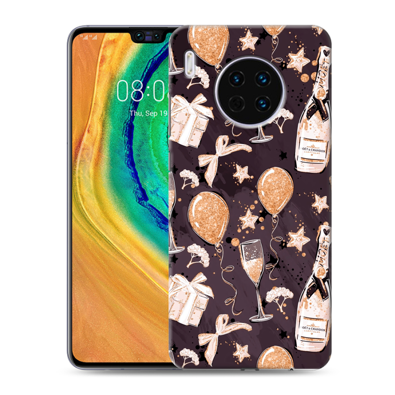 Пластиковый чехол на Huawei Mate 30 с принтом Новый год Пластиковый чехол на Huawei Mate 30 с принтом Новый год