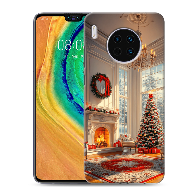 Силиконовый чехол на Huawei Mate 30 с принтом Новый год Силиконовый чехол на Huawei Mate 30 с принтом Новый год