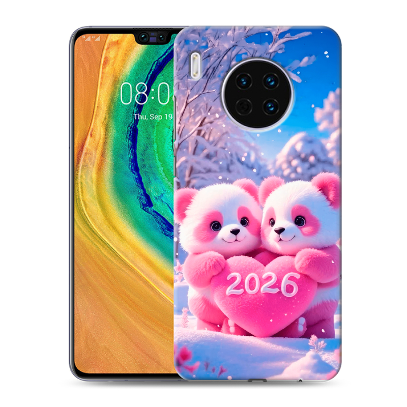 Силиконовый чехол на Huawei Mate 30 с принтом Новый год Силиконовый чехол на Huawei Mate 30 с принтом Новый год