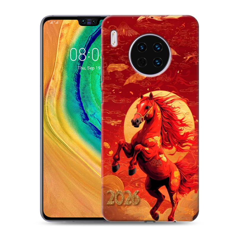 Силиконовый чехол на Huawei Mate 30 с принтом Новый год Силиконовый чехол на Huawei Mate 30 с принтом Новый год