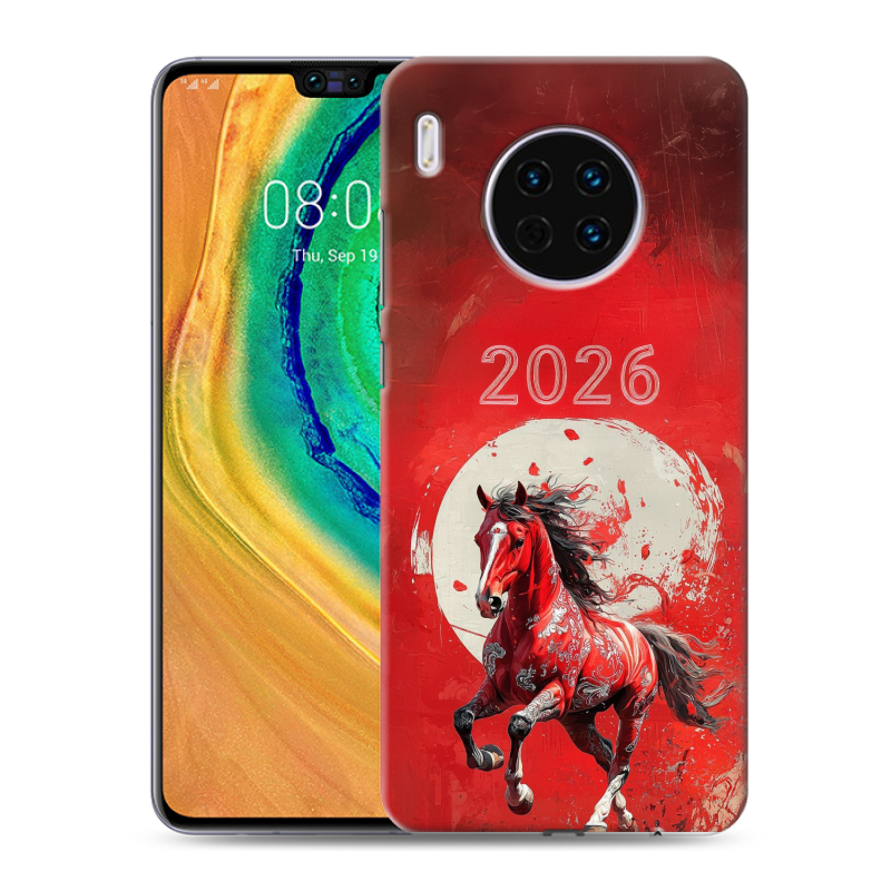 Пластиковый чехол на Huawei Mate 30 с принтом Новый год Пластиковый чехол на Huawei Mate 30 с принтом Новый год