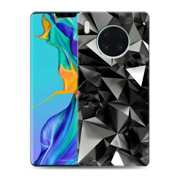 Силиконовый чехол на Huawei Mate 30 Pro с принтом Черные кристаллы