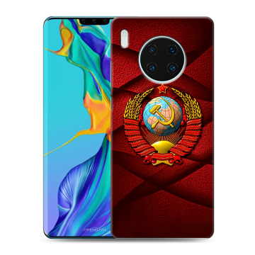 Силиконовый чехол на Huawei Mate 30 Pro с принтом Герб СССР