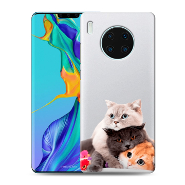 Силиконовый чехол на Huawei Mate 30 Pro с принтом Кошки