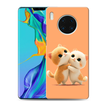 Силиконовый чехол на Huawei Mate 30 Pro с принтом Милые котики