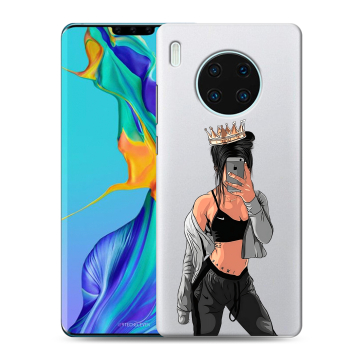 Силиконовый чехол на Huawei Mate 30 Pro с принтом Женские принты