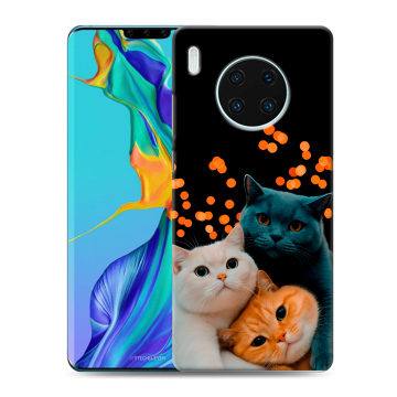 Силиконовый чехол на Huawei Mate 30 Pro с принтом Кошки