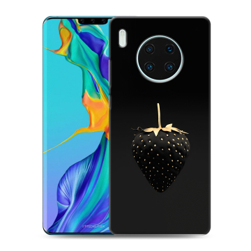 Силиконовый чехол на Huawei Mate 30 Pro с принтом Черная клубника