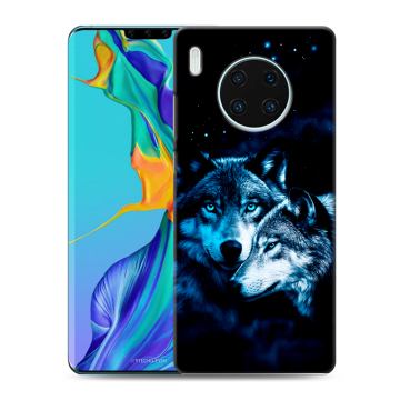 Силиконовый чехол на Huawei Mate 30 Pro с принтом Волки