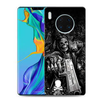 Силиконовый чехол на Huawei Mate 30 Pro с принтом Скелет