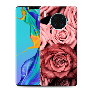 Силиконовый чехол на Huawei Mate 30 Pro с принтом Цветы розы