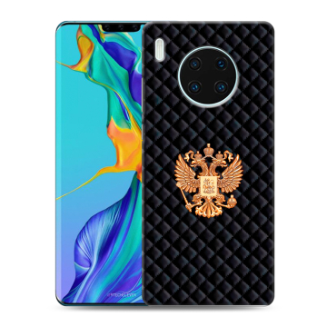 Силиконовый чехол на Huawei Mate 30 Pro с принтом Герб России принт