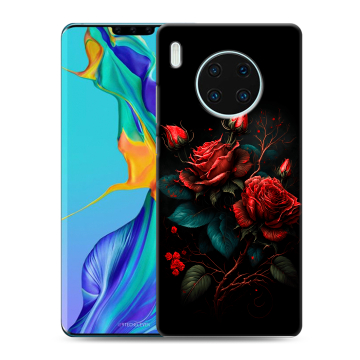 Силиконовый чехол на Huawei Mate 30 Pro с принтом Розы красные